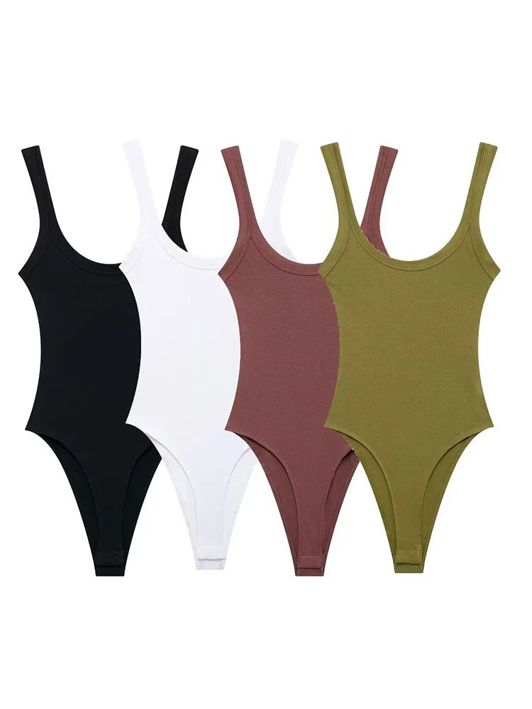 Skinny Ribbed Bodysuits for Women