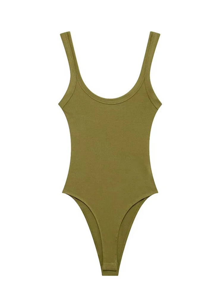 Skinny Ribbed Bodysuits for Women