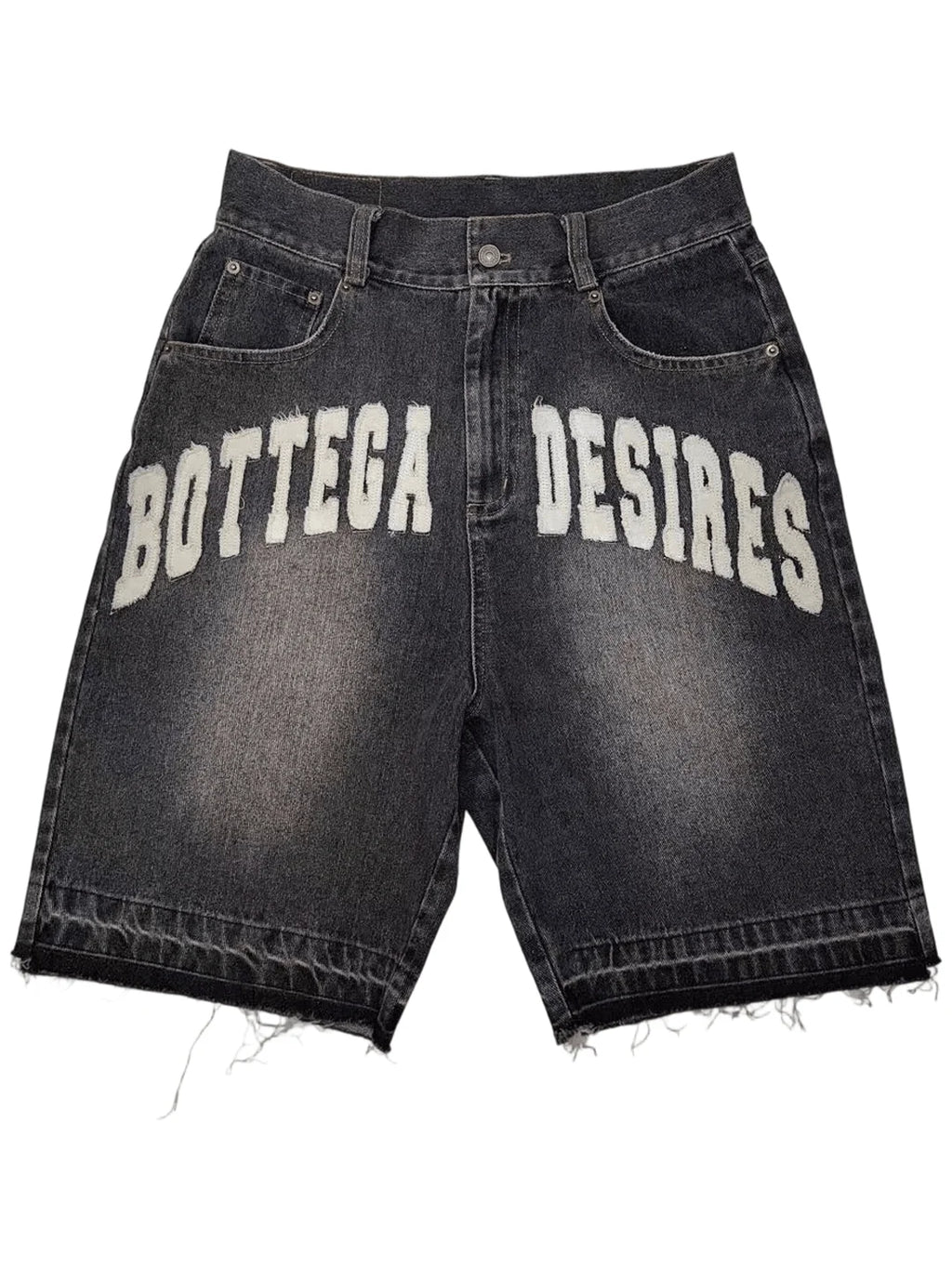 Retro Letter Denim Shorts