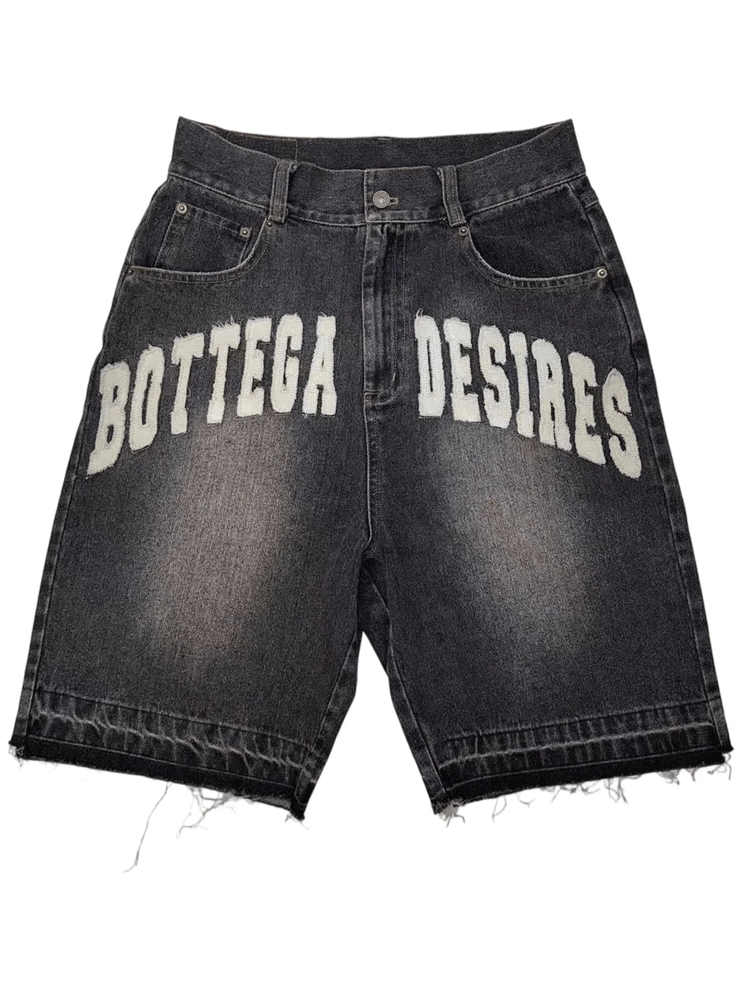 Retro Letter Denim Shorts