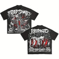 Men's Y2K style pattern T-shirt  100% cotton.