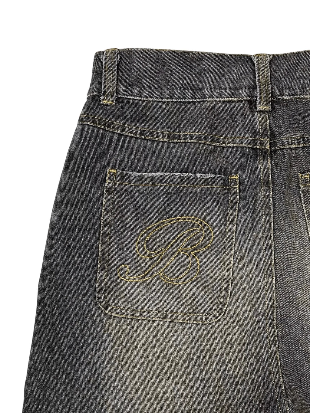 Retro Letter Denim Shorts