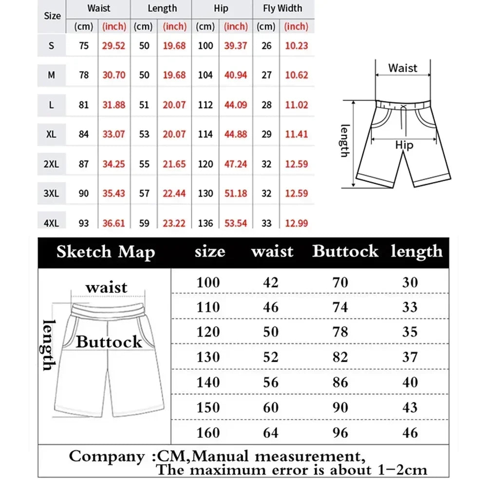 Y2K Harajuku Men's Shorts Letter-printed Sweatpants