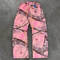 Y2K Streetwear Men Camouflage Pattern Print High Street Hip Hop Sweatpants.