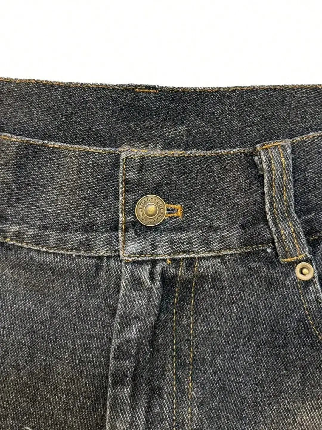 Retro Letter Denim Shorts